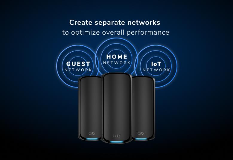 Orbi RBE973S Create separate networks  to optimize overall performance